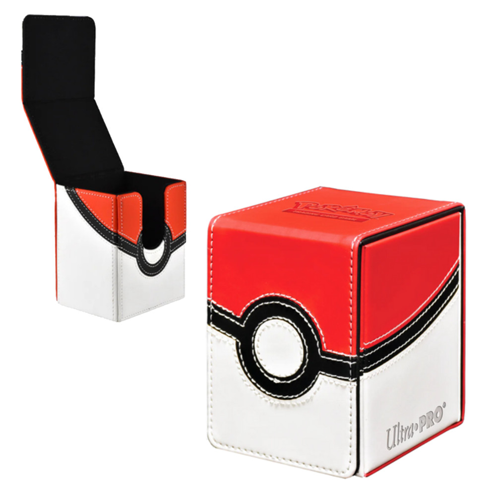 Deck Box Porta Baralho Ultra Pro Alcove Flip Pokébola Pokémon TCG Premium Caixa Para Cartas Central