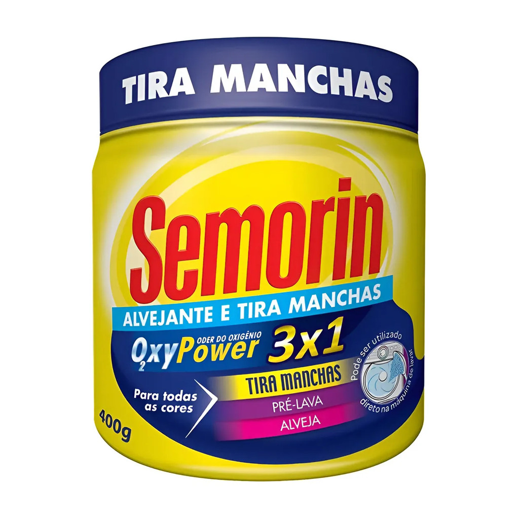 Semorin Tira Mancha Pó 400g Tradicional Percarbonato de Sódio Oxy  Alvejante