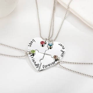 4 Peças/Set Moda Agradável Presente Melhor Amigo Froever Colar Feminino Amizade Colares Acessórios