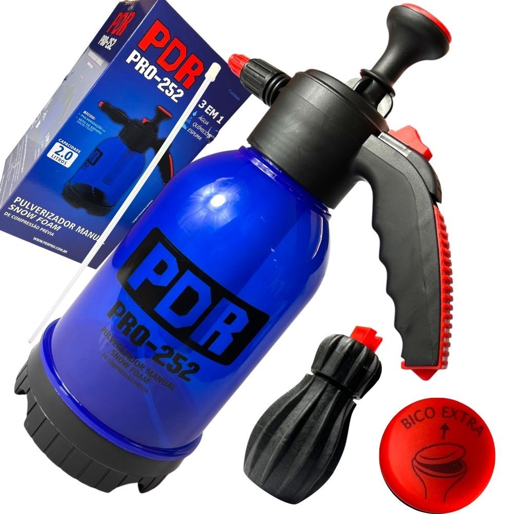 Pulverizador Manual Snow Foam Limpeza com Espuma Pressurização e Pulverização 3 Bicos 2 Litros PDR em Oferta na Shopee