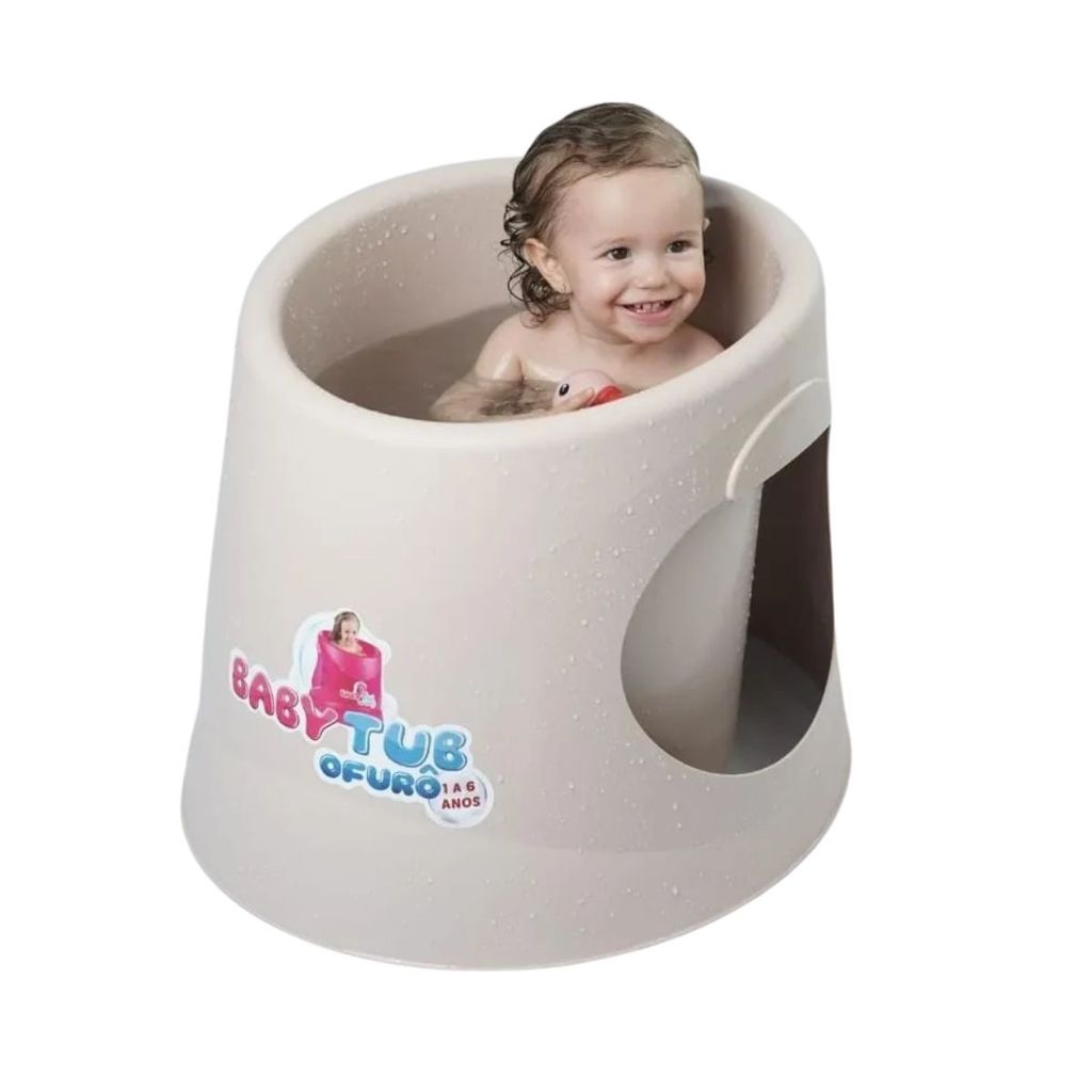 Banheira Infantil Babytub Ofurô 1 A 6 Anos - Bege Pêssego