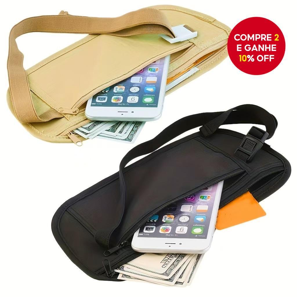 Cinto De Dinheiro Para Viagem Stealth-Carteira De Passaporte Oculta Ultrafina , Pacote De Peito Antirroubo E Bolsa De Ci