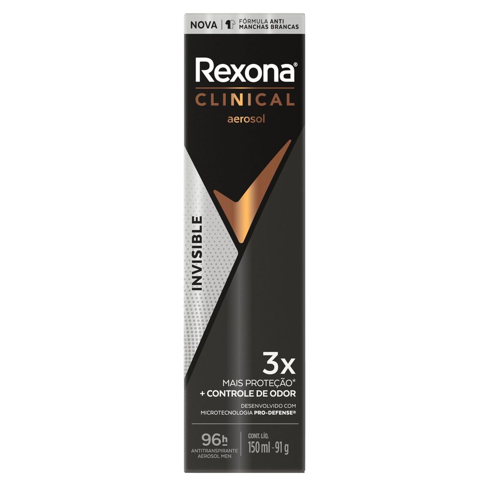 Desodorante Rexona Men Clinical Invisible 150ml em Oferta na Shopee