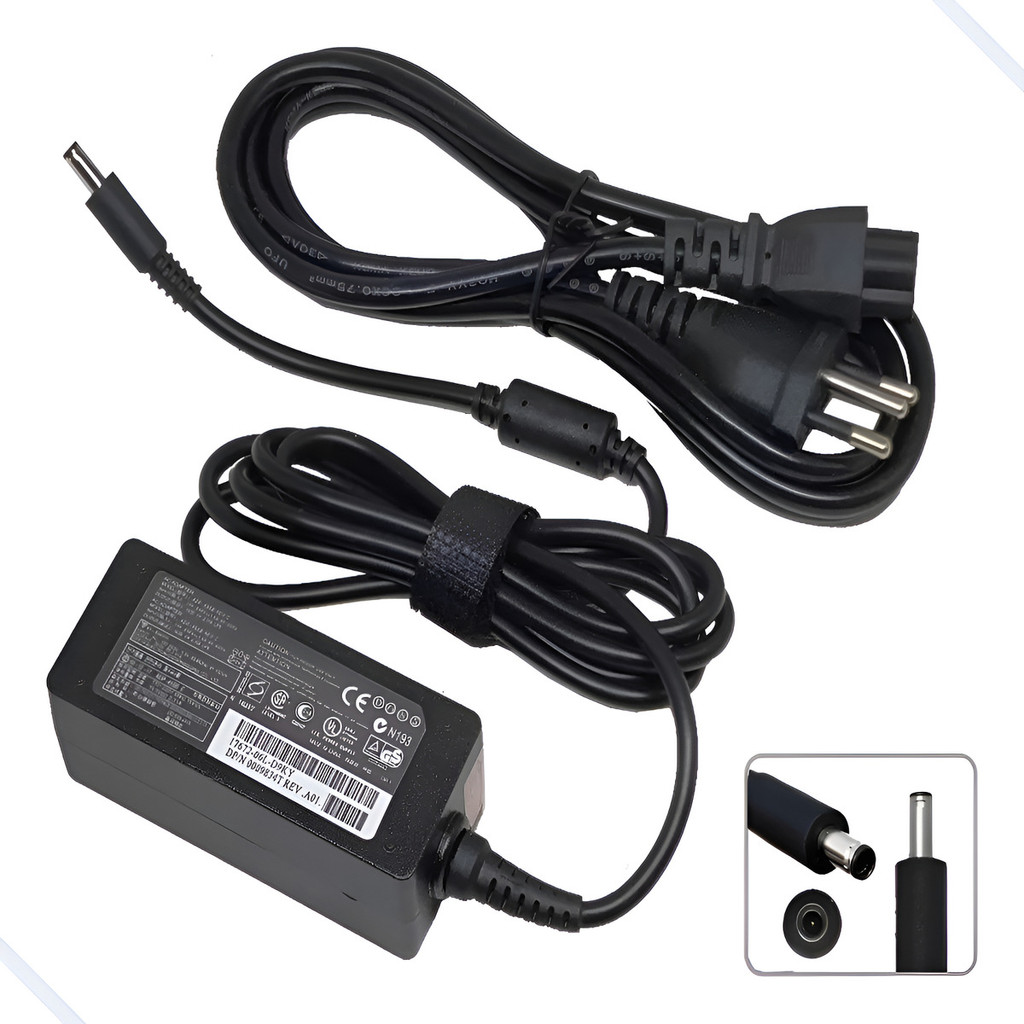 Carregador Compativel C/dell 19,5 V 3,34 A - 65 W Ponta Fina