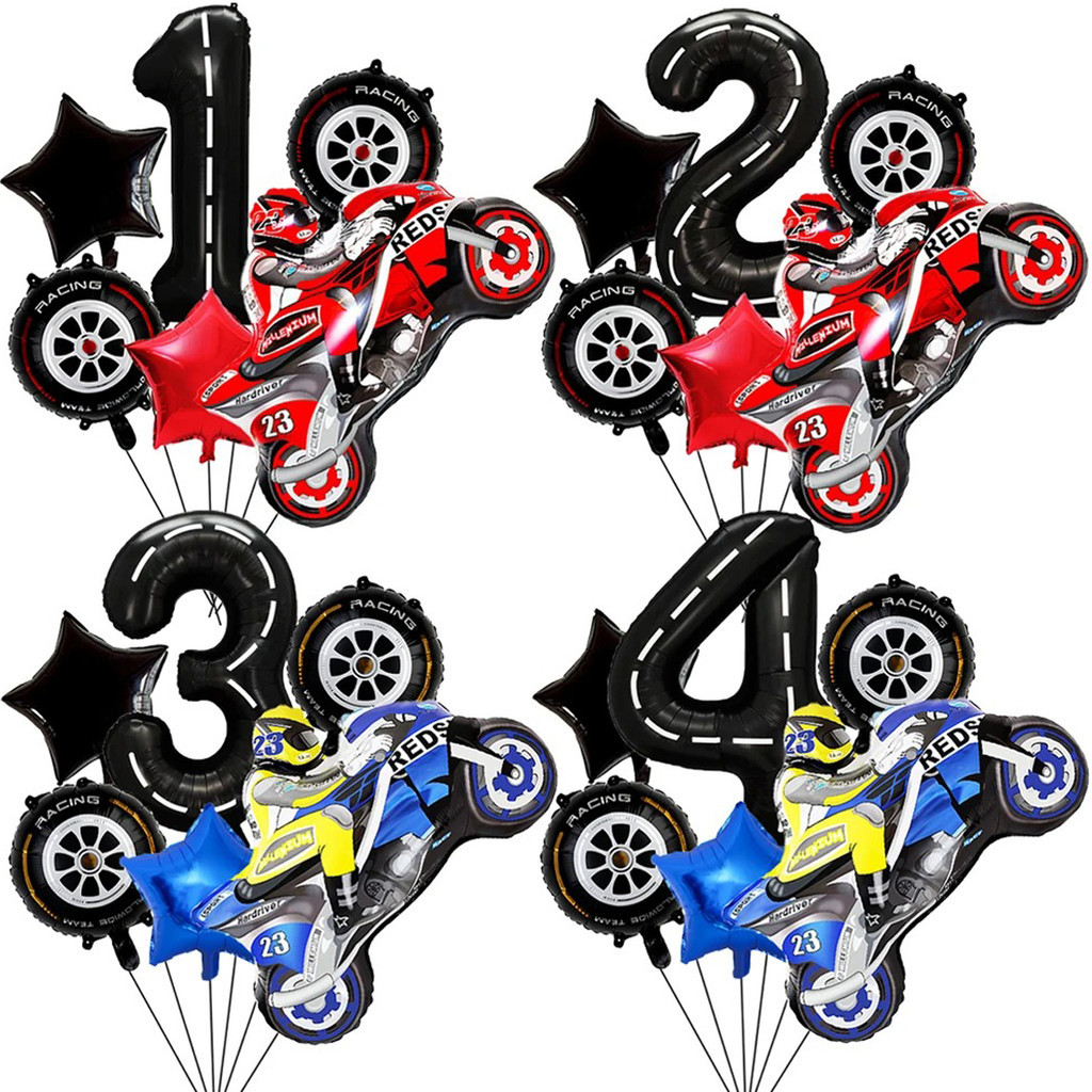 Balão Moto Corrida Número Grande Pista Motoqueiro Motocross Piloto Rodas Metalizado Largada em Oferta na Shopee