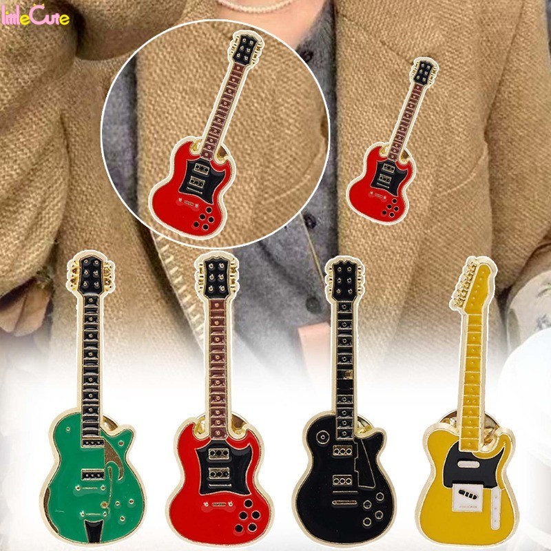4/1Pc Mini Broches De Guitarra-Emblemas De Violino-Alfinete De Crachá De Roupas-Joias De Pin De Instrumento Musical-Requ