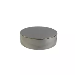 Tampa De Alumínio Para Pote Cilíndrico Reto - Prata - Rosca 52mm - 1 unidade