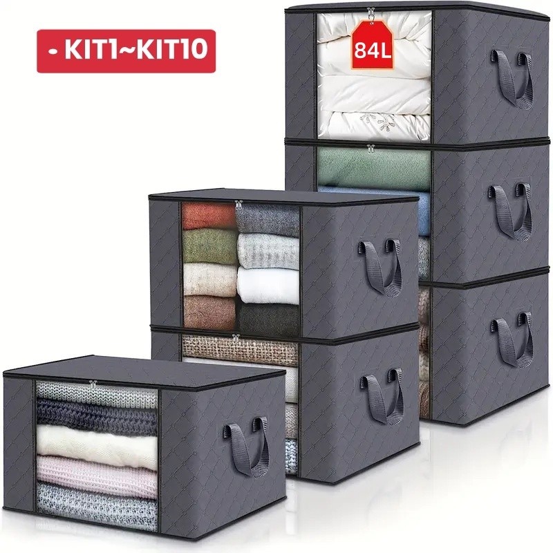 Caixa Saco Organizador Grande Edredom Cobertor Casaco Guarda Roupa Ecológico Anti-Poeira Umidade Insetos Multiuso