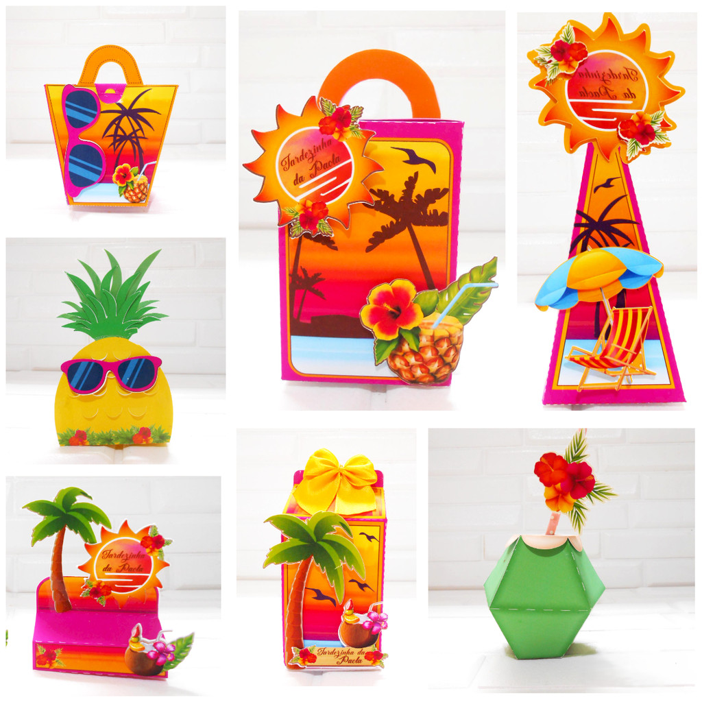 Kit Papelaria Personalizada Tardezinha Caixa Caixinha para Festa DESMONTADO em Oferta na Shopee