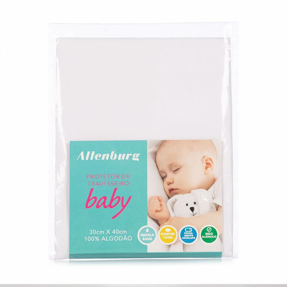 Protetor de Travesseiro Baby Altenburg com Protector 30cm x 40cm Branco em Oferta na Shopee