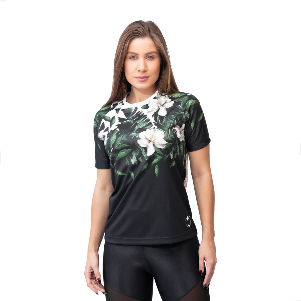 Camisa Dry Fit Feminina Academia Proteção Uv Babylook B4 Blusa Academia