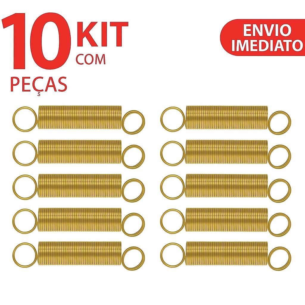 Kit Com 10 Molas Vara De Suspensão Lavadora Electrolux 6 A 15kg - Ou Kit 4 Molas