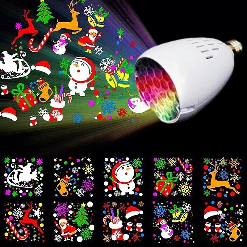 Luzes de projeção natalinas com 18 padrões, RGB perfeitas para festas de Natal e para criar iluminação ambiente
