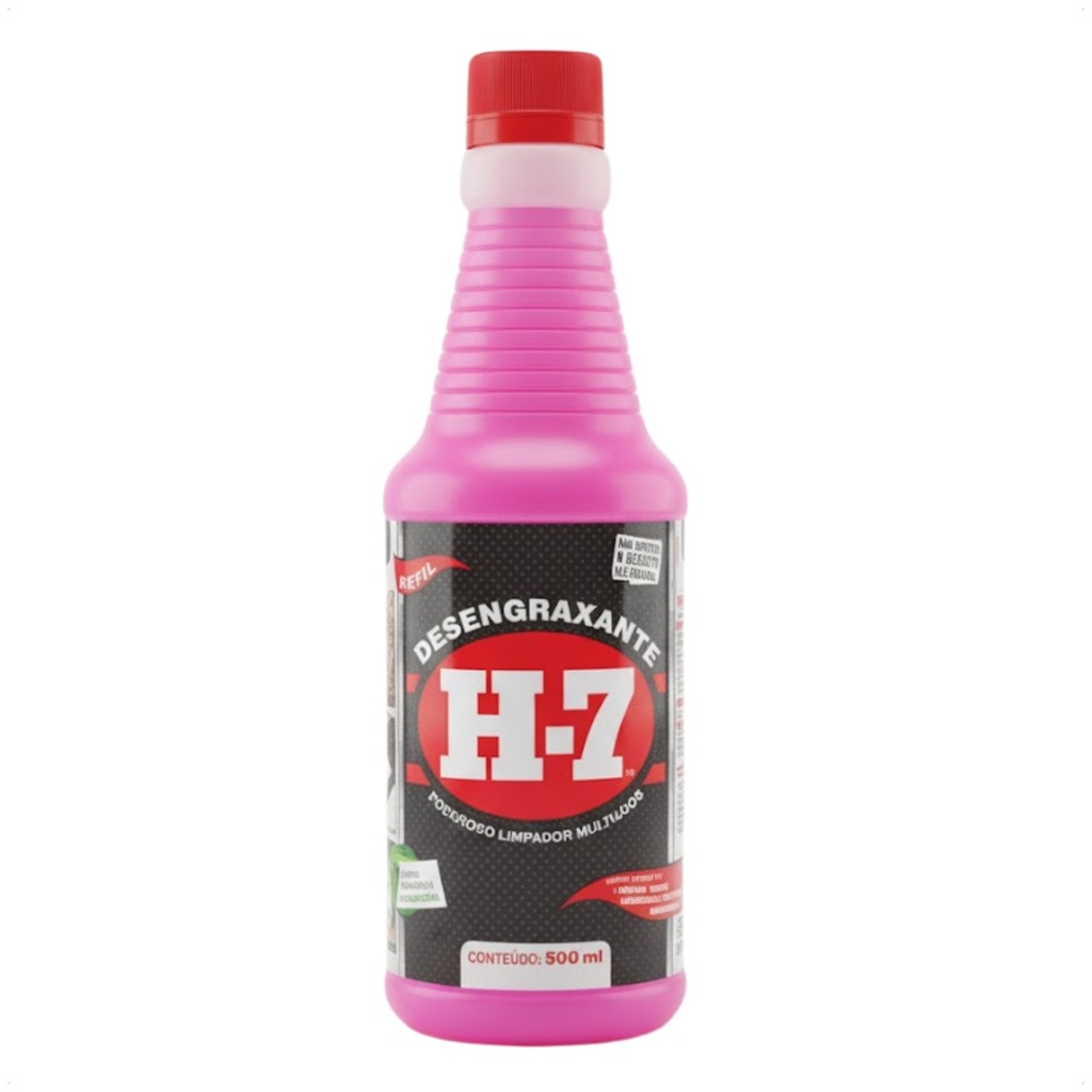 Desengraxante H-7 Poderoso Limpador Multiuso 500ml Refil Limpa Tudo Graxas Motor Rodas Cozinha