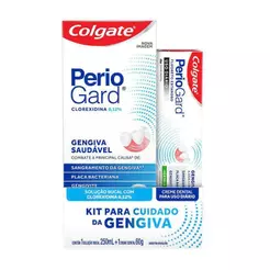 Kit Colgate Periogard Creme Dental Sabor Hortelã 60g + Enxaguante Bucal Sem Álcool 250ml