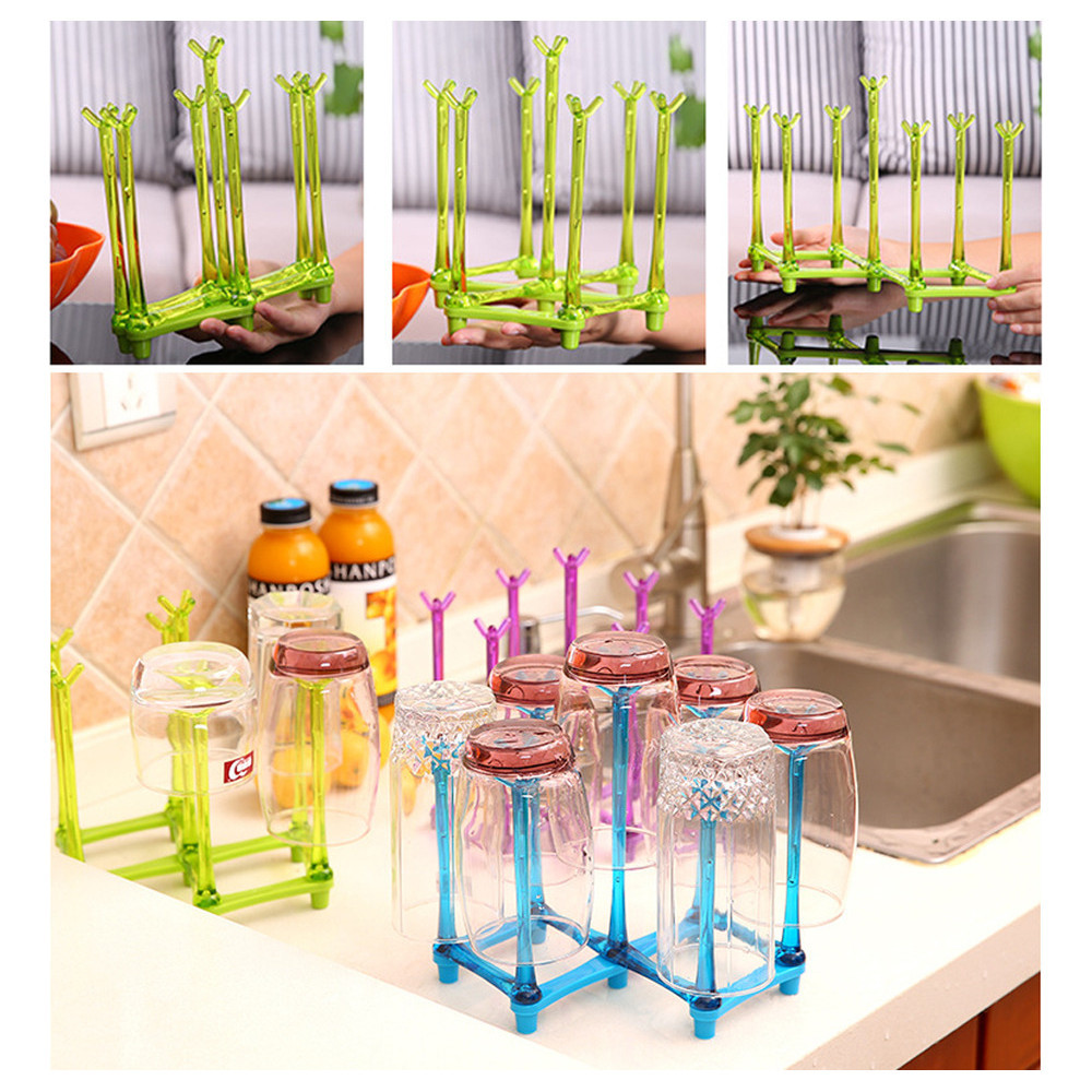 Escorredor Para Copos e Pratos Garrafas Retrátil 7 Copos Secagem Multifuncional em Oferta na Shopee