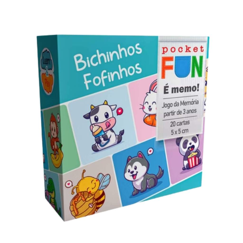Jogo Pocket Fun Memória Bichinhos Fofinhos c/ 20 cartas Cooper Fun - 10023 em Oferta na Shopee