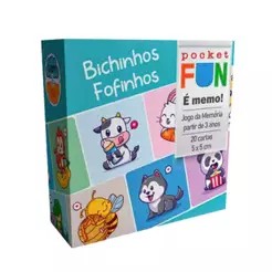 Jogo Pocket Fun Memória Bichinhos Fofinhos c/ 20 cartas Cooper Fun - 10023