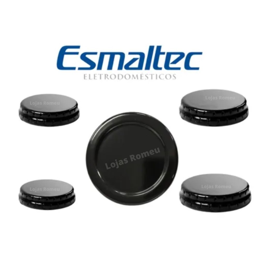Kit Espalhadores Tampa Peças Fogão Esmaltec Agata 5 Boca