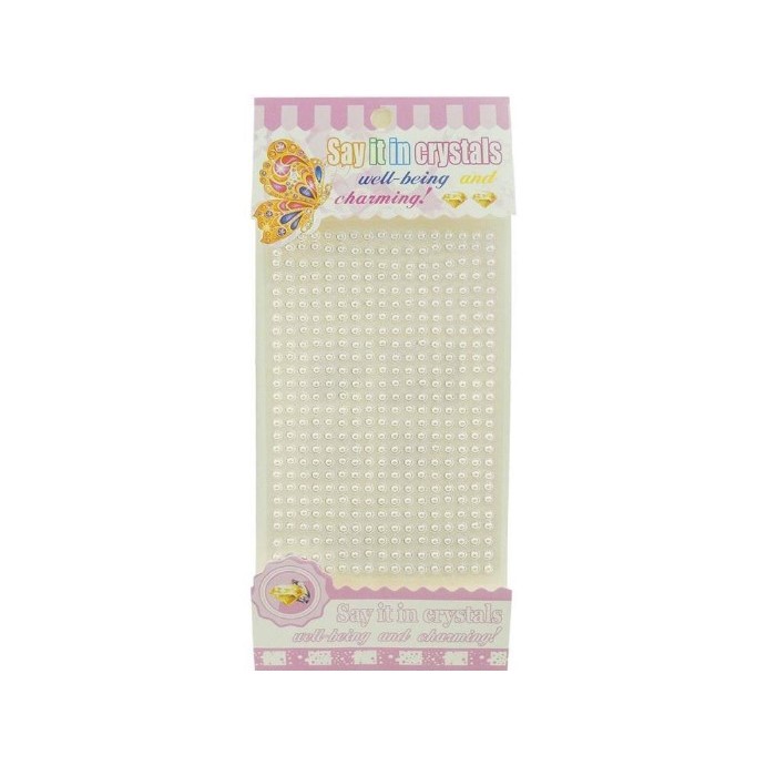 ADESIVO MEIA PEROLA 3 PACOTES COM 442 PECAS 4MM CREME em Oferta na Shopee