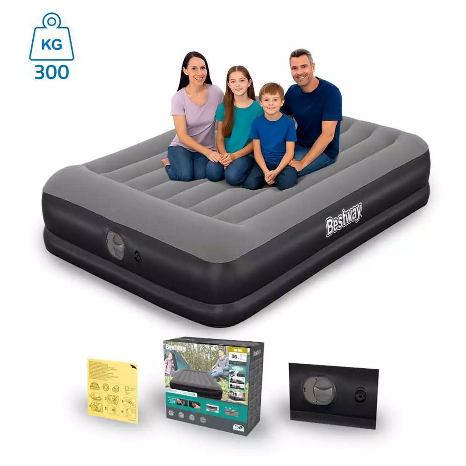 Colchão Inflável Casal Queen Bivolt Até 300kg Tritech Elétrico Bomba Embutida USB Bestway