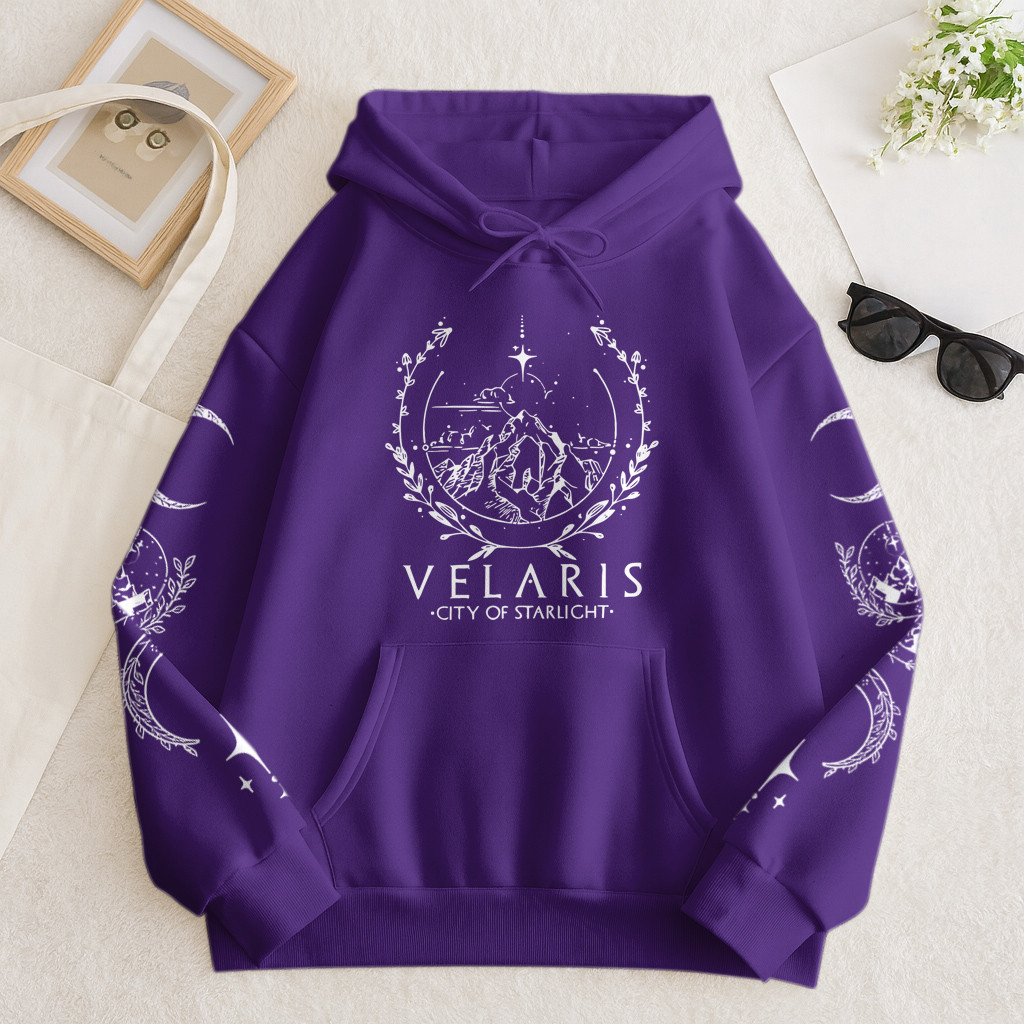 Moletom Canguru Velaris City of Starlight | Estampa ACOTAR Mística em Oferta na Shopee