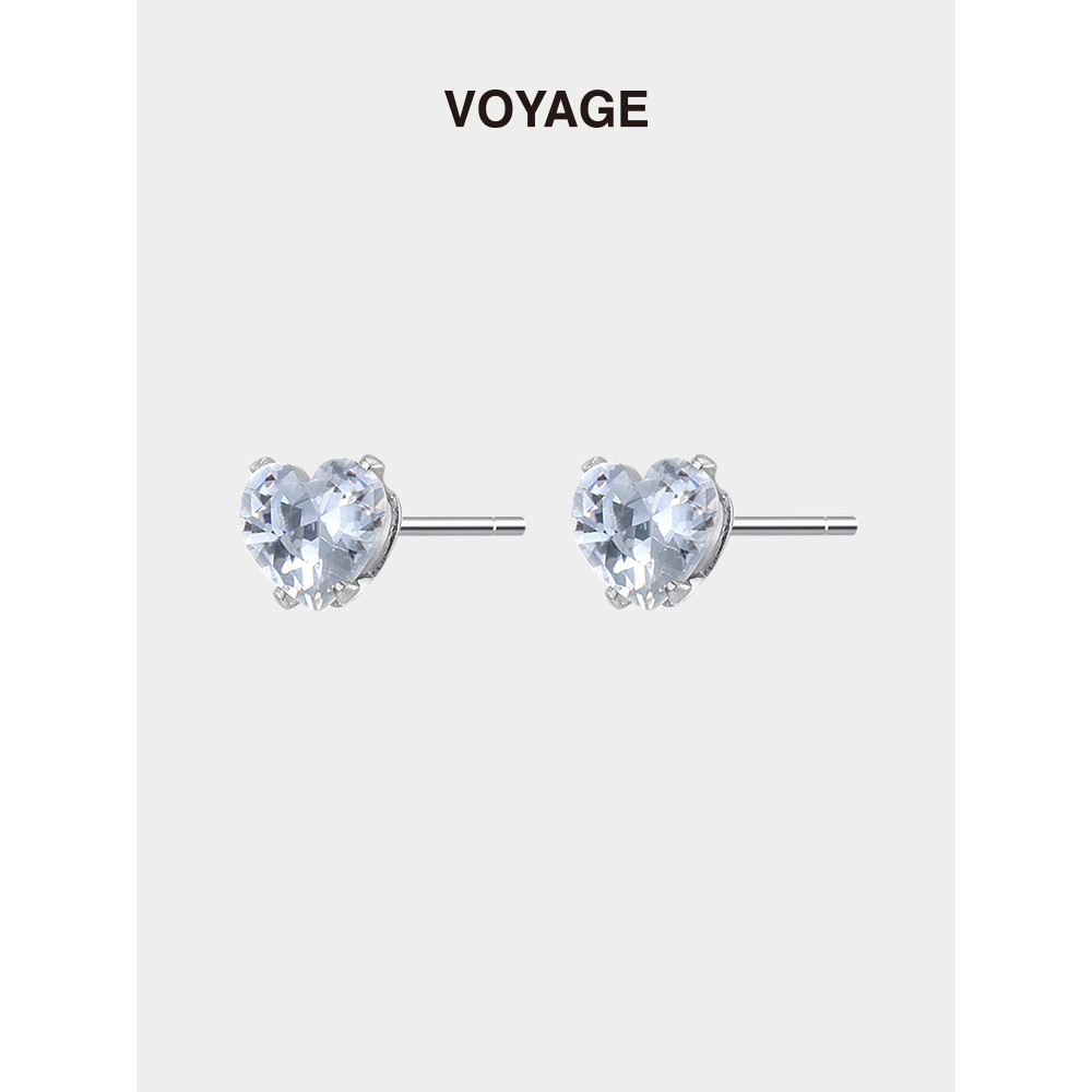 Amor zircão titânio aço brincos orelha studs orelha studs dormir Pick-livre brincos caracol studs High-End brincos orelh