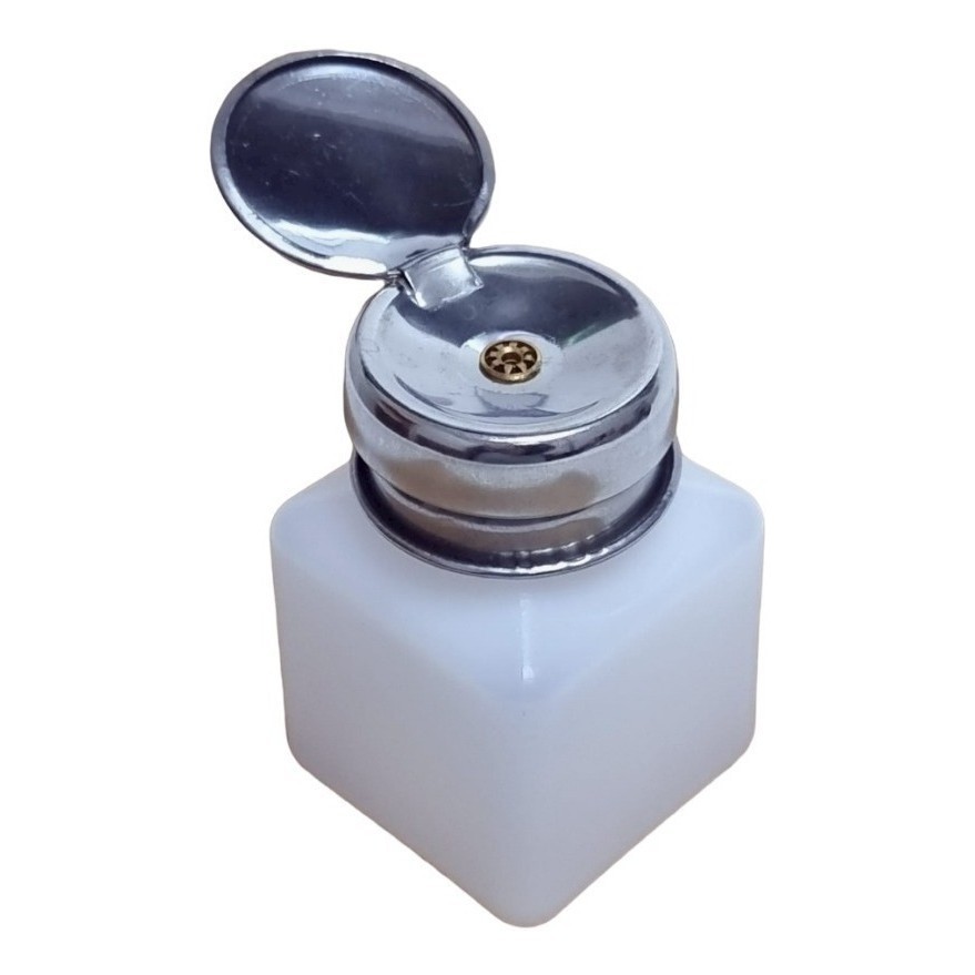 Dispenser Álcool Isopropílico 100ml Plástico Pump Para Bancada Eletrônica Limpeza Técnica