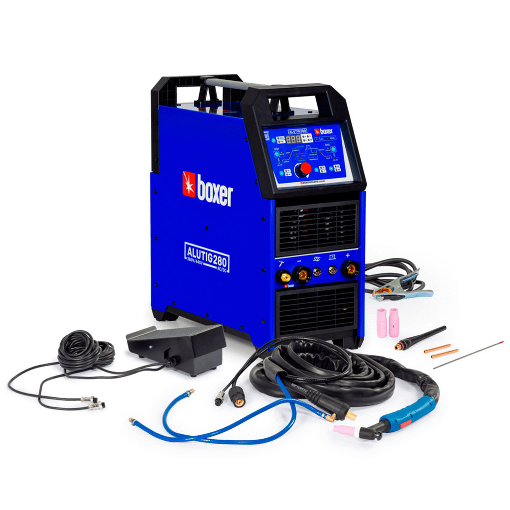 Máquina de Solda Boxer Alutig 280 TIG Alumínio (ACDC) e Eletrodo Revestido (MMA) Trifásico (380V440V)