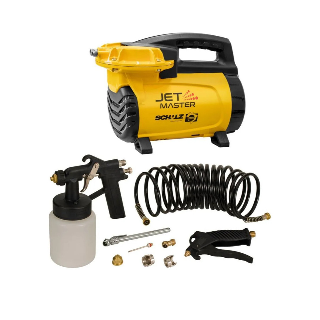 Compressor de Ar Portátil Schulz Jetmaster MS5,3 220V Motor Aberto Portátil