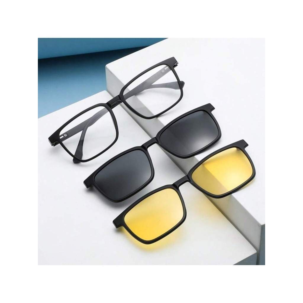 ARAMCAO DE OCULOS GRAU CLIPON 3 EM 1 TR90 LENTE POLARIZADO