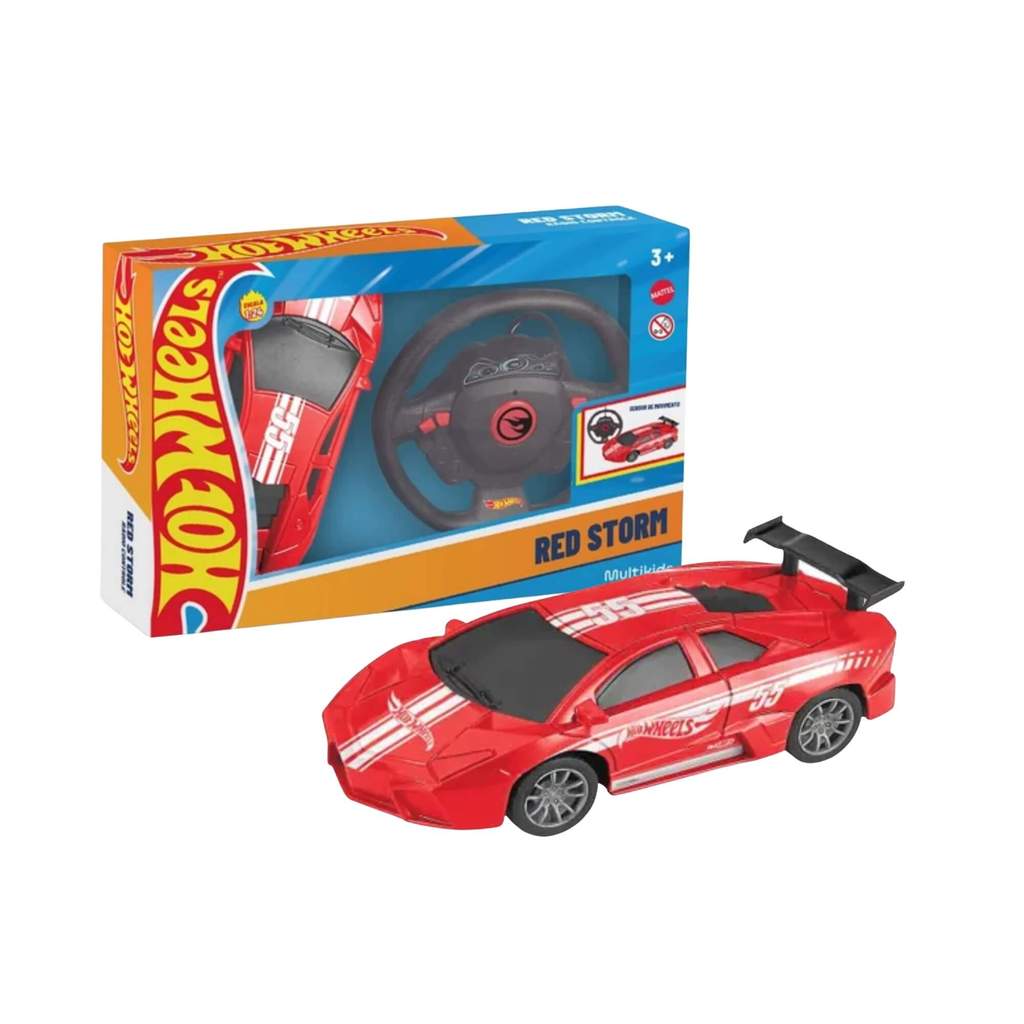 Carrinho de Controle Remoto 4 Canais Hot Wheels 1:24 Vermelho Multikids - BR2471 em Oferta na Shopee