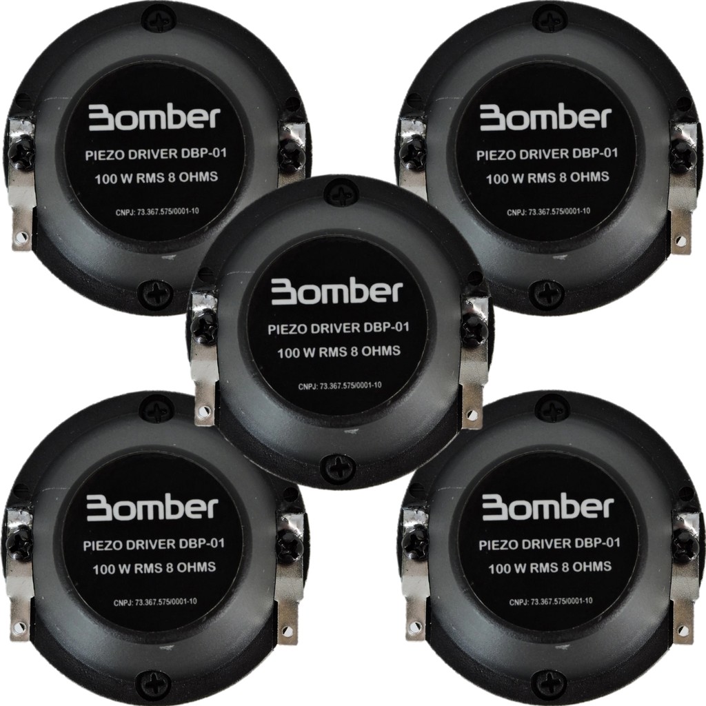 Kit 5 Drivers Bomber DBP01 100W RMS 8 Ohms Para Projetos Automotivos Potentes Som Profissional Plus