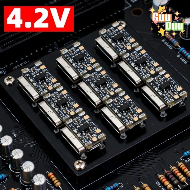 [Guudu] Mini Placa De Carregamento De Bateria De Íon-Lítio 4.2V-Componente Eletrônico-Tensão Constante , Regulação Térmi