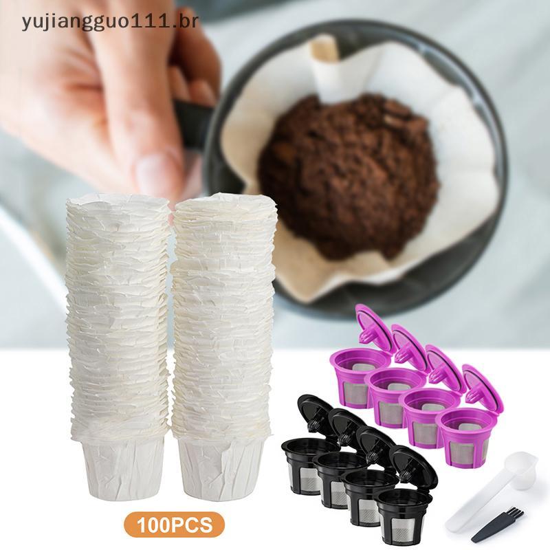 # Novo Papel De Filtro De Café De Descartável Para Copos K Reutilizáveis Cafeteira Serviço Único De Ajuste Universal .