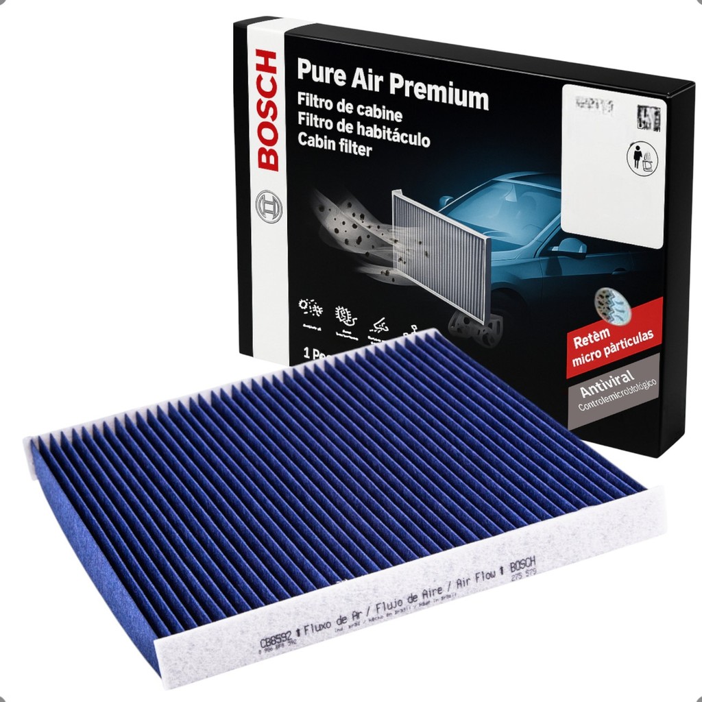 Filtro De Cabine Ar Condicionado Bosch Premium March Versa V-Drive 2011 A 2021