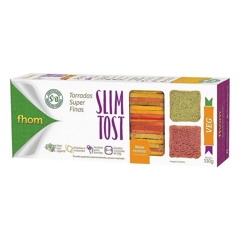 Torrada Slim Tost Veg 110G - Fhom