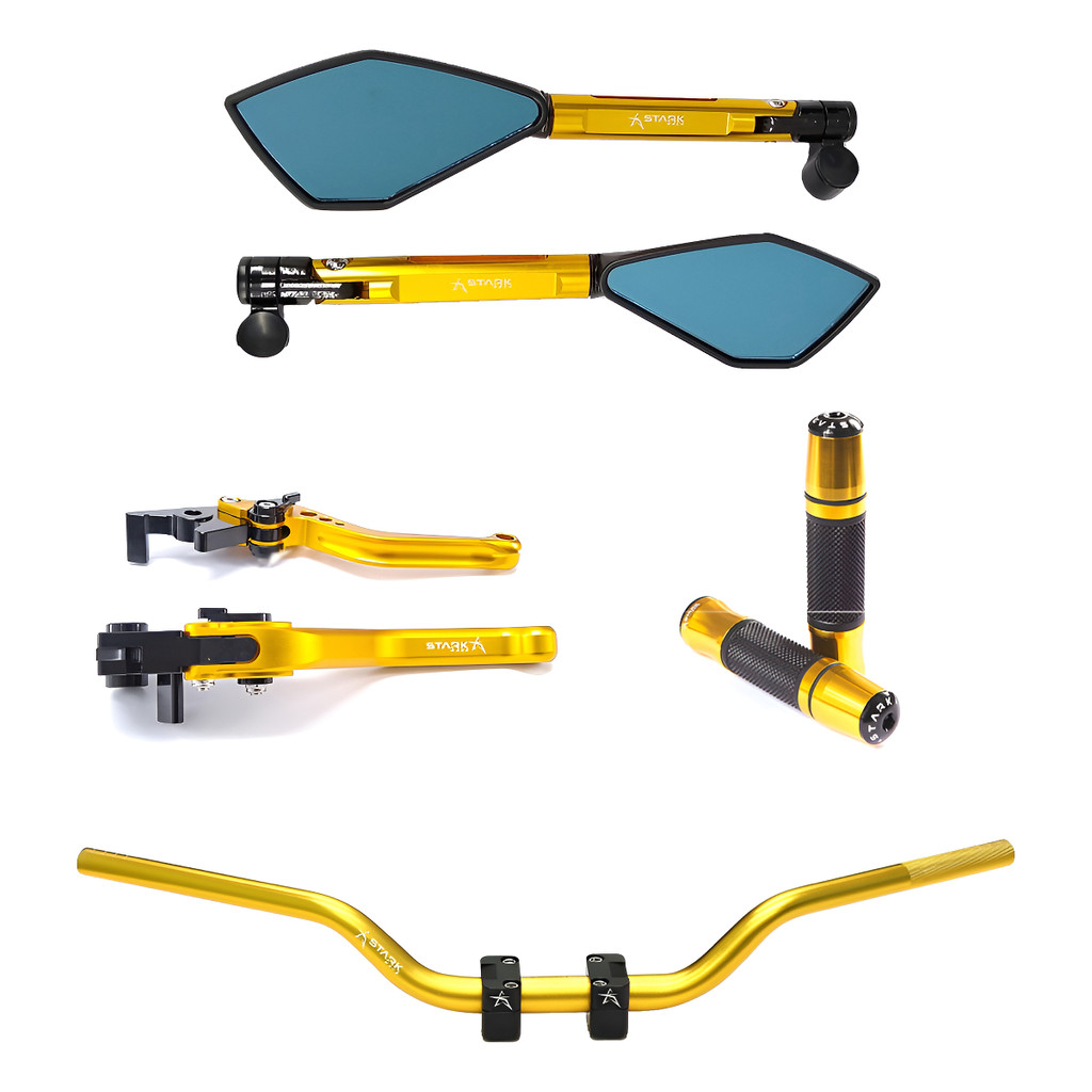 Kit Guidão Naked Manopla Retrovisor Manete Bandit Gsx B-king