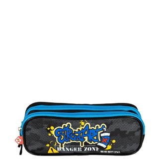 Estojo 2 Compartimentos Sestini Grafitti - Colorido em Oferta na Shopee