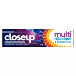 Creme Dental Closeup Multi Vitaminas + 12 Benefícios Fresh 85g