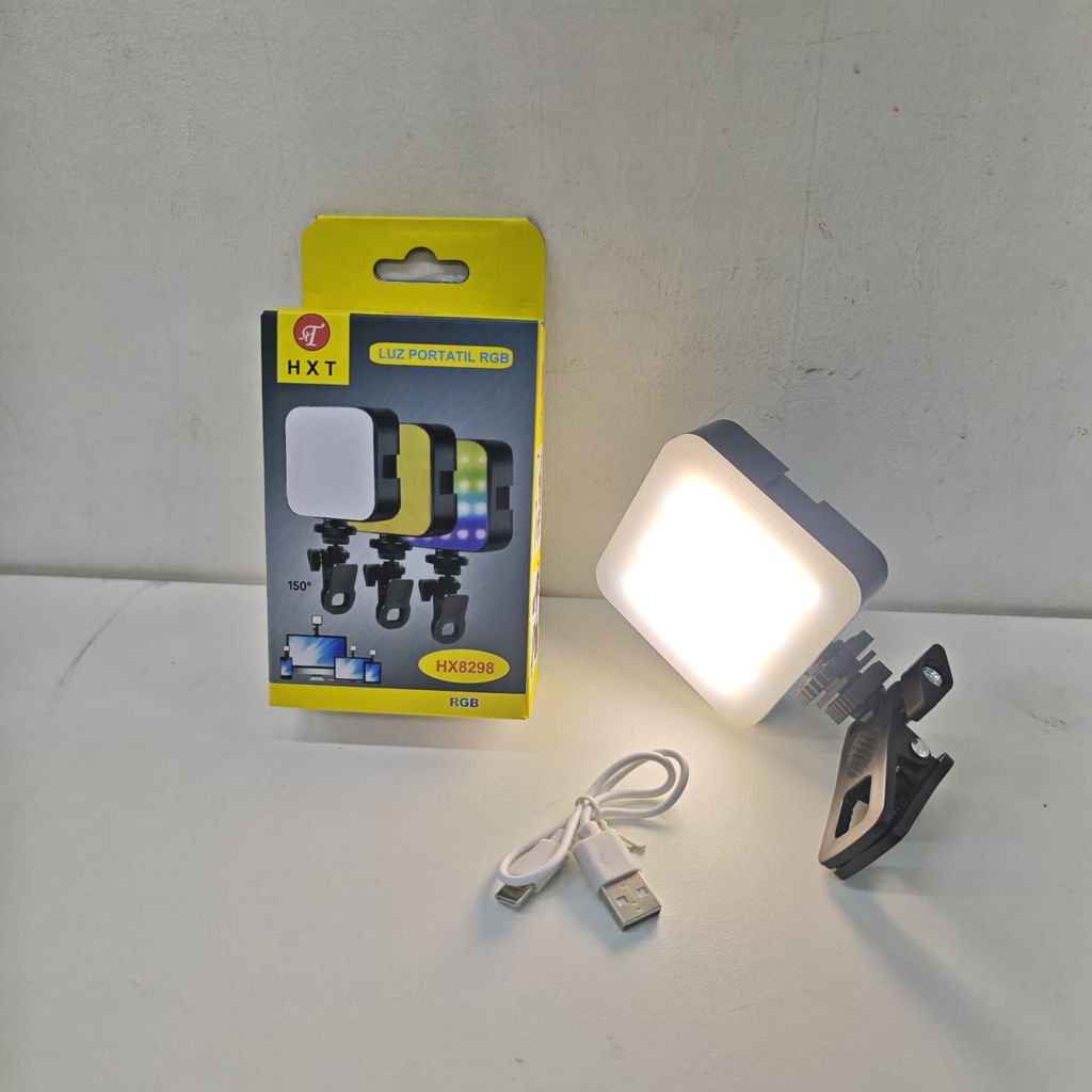 Mini Ring Light USB Iluminação Potente para Vídeos Fotos