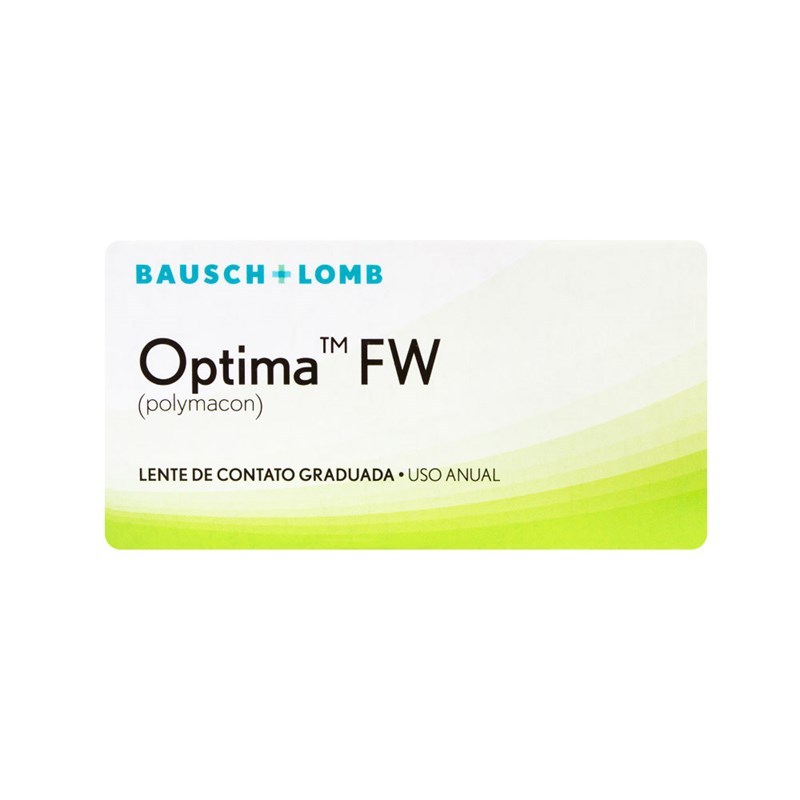 Lente de Contato Descarte Anual Bausch Lomb Incolor Miopia Hipermetropia 1 Unidade por Caixa Optima FW
