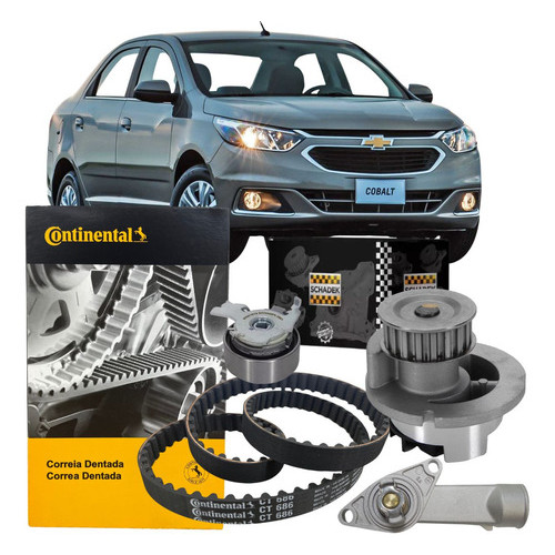 Kit Correia Dentada Tensor Bomba Valvula Termost Cobalt 1.8