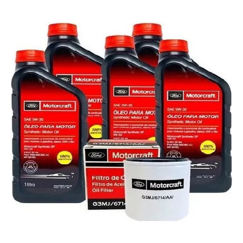 Kit Revisão Ford 5l De Oleo  5w20 Sint. E Filtro De Oleo. em Oferta na Shopee