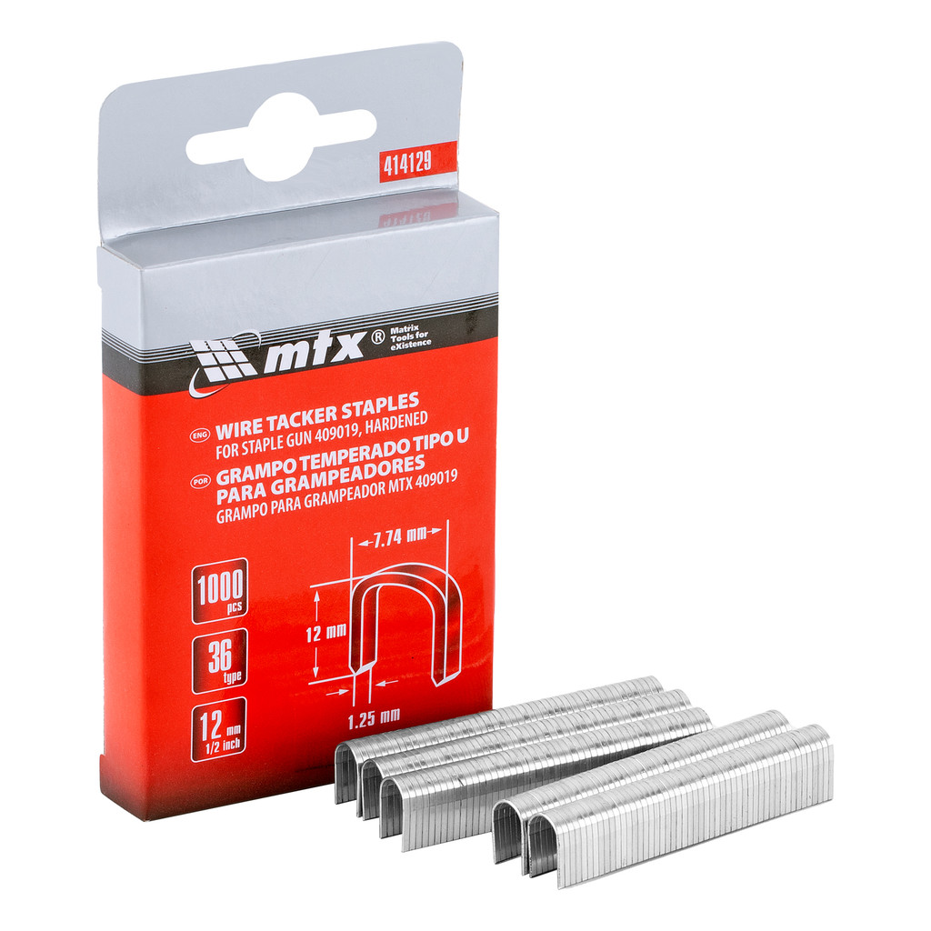 GRAMPOS PARA GRAMPEADORES, TIPO 36 U, TEMPERADO, 12MM, 1000 PCS // MTX em Oferta na Shopee