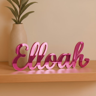Letreiro ESPELHADO NA FACE Nome Personalizado Decorativo de Mesa/Estante em Oferta na Shopee