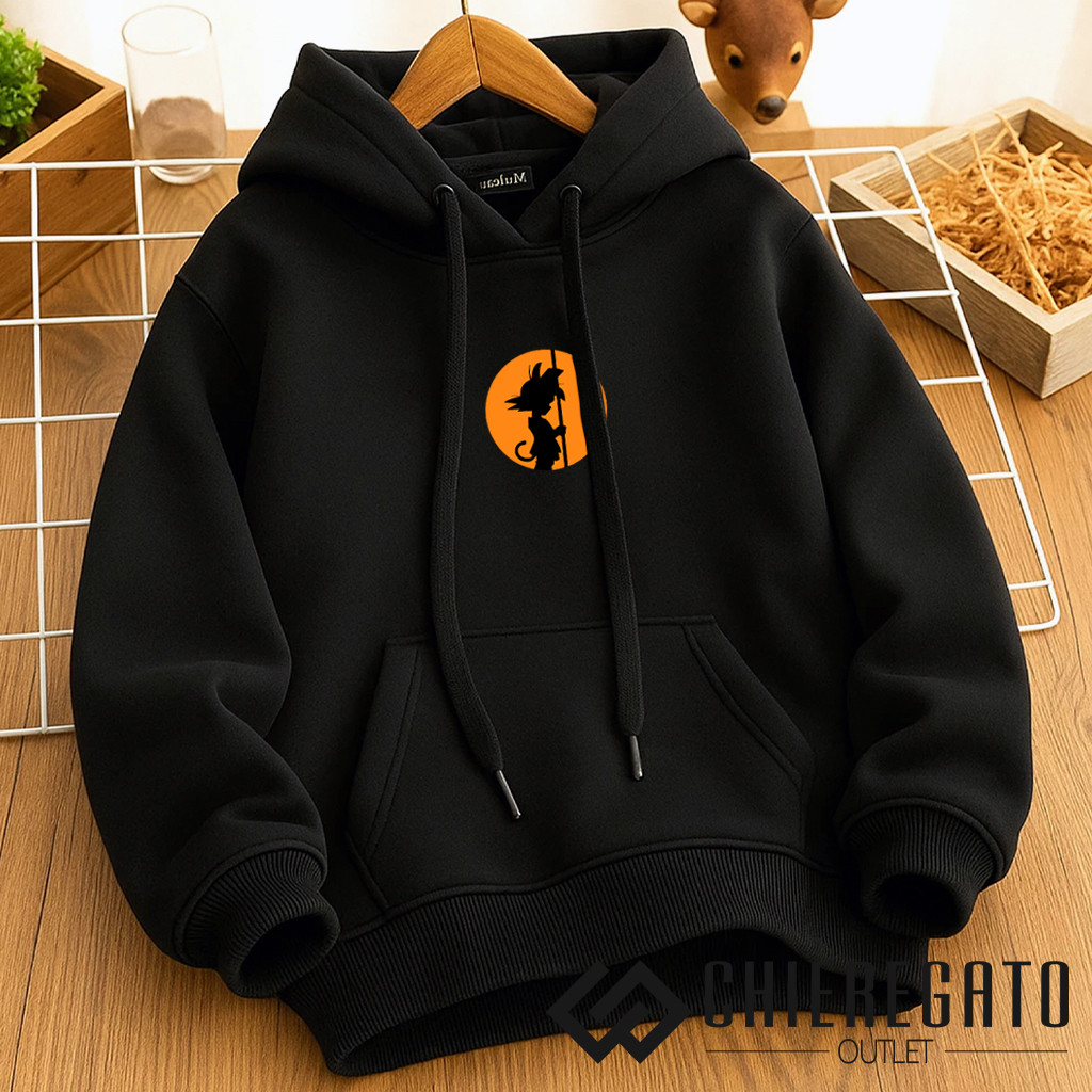 Moletom Infantil Canguru Estampado Com Capuz Moletom Flanelado Anime Desenho GOKU Dragonball
