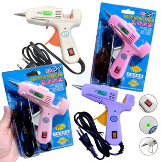 Pistola de Cola Quente 20w Colorida Pequena Bivolt Botão Liga/Desliga Cola 7mm Bico Fino Chinesinha Profissional em Oferta na Shopee
