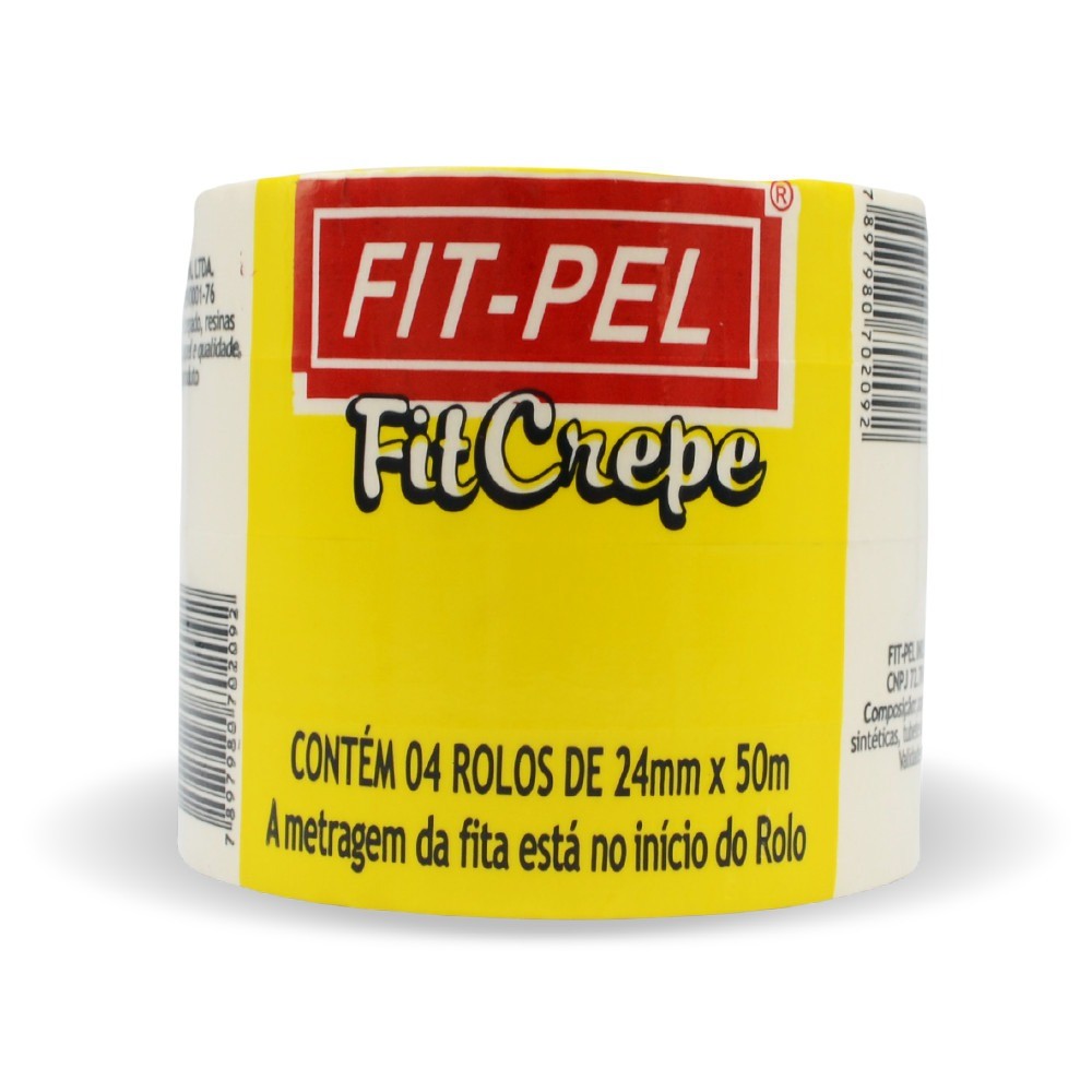 Detalhes do Fita crepe adesiva 24 mm x 50m com 4 peças -10402104 Fit-Pel