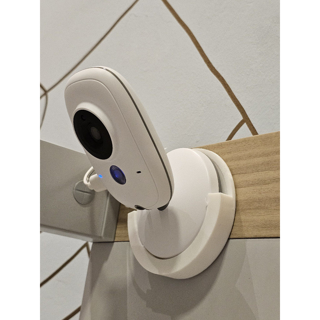 Suporte para Babá Eletrônica VB603 Berço/Parede  Branco Adesivo Dupla Face